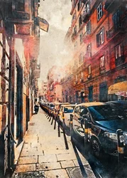 Vibrant European Street