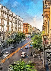 Vibrant European Street View