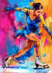 Vibrant Figure Skater