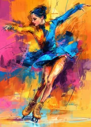 Vibrant Figure Skater