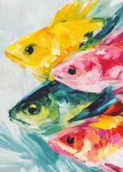 Vibrant Swimming Fish