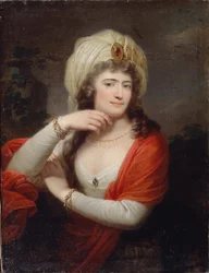 Portrait of Aleksandra Branicka 1754-1838, lady-in-waiting of Catherine II, 1793