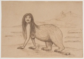Woman with a Hind Part of an Ice Bear’s Body (illustration for an Inuit legend)