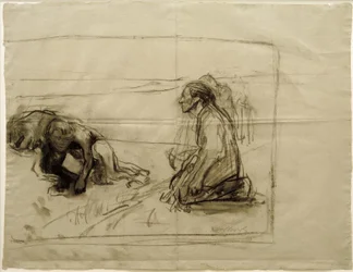 K. Kollwitz, Study for Ploughman (Ploughman with Kneeling Woman)
