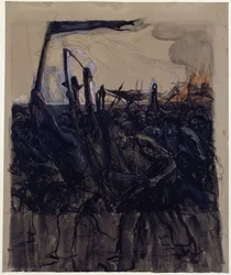 Study for “Uprising” (reversed design for the etching of the same name from 1899)
