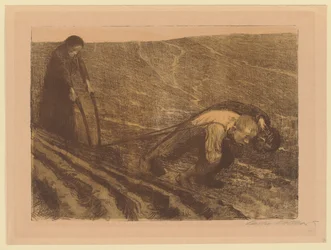 Rejected second version of the first sheet from the cycle "Peasants
