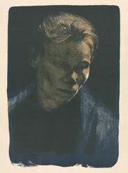 Working Woman with Blue Shawl