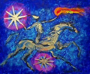 Fiery Cosmic Rider