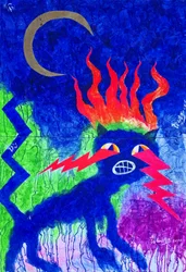 Fiery Lightning Cat