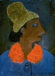 Orange Collared Woman