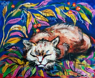 Peaceful Sleeping Cat