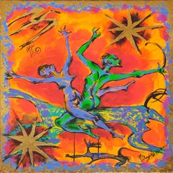 Vibrant Dancing Figures