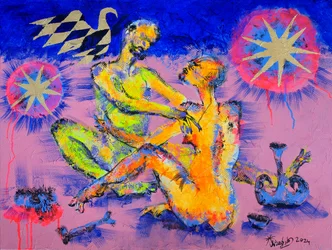 Vibrant Intimate Embrace