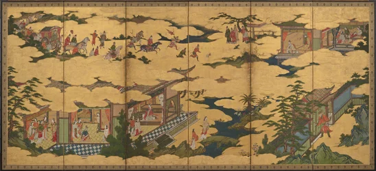 Scenes from the Life of the Ming Huang Emperor and Yang Guifei, Momoyama Period, Late 16th-Early 17th Century