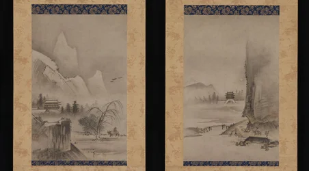 Two Views from the Eight Views of the Xiao and Xiang Rivers, early 16th century