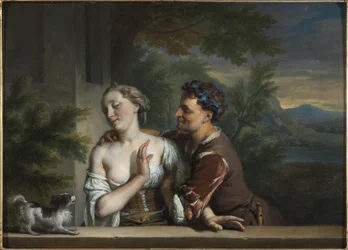 A Man Trying to Embrace a Woman