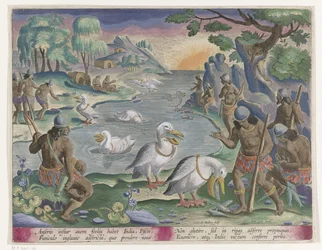 Fishing with the Help of Pelicans (Hunting Scenes)