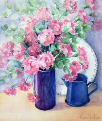 Provencal Arrangement of Pinks and Eucalyptus