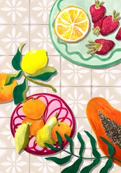 Colorful Summer Fruits