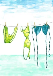 Summer Swimsuits Drying