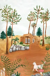 Woodland Cabin Cat