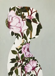 Floral Woman Silhouette