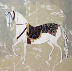 Ornate White Horse