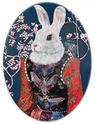 Whimsical Rabbit Portrait