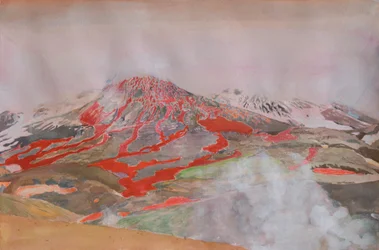 Fiery Volcanic Eruption