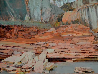 Layered River Rocks
