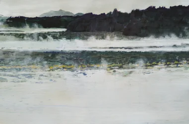 Misty Lake Landscape