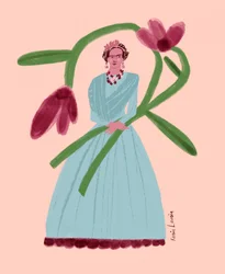 Colorful Floral Portrait
