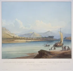Camp of the Gros Ventres of the Prairies on the Upper Missouri
