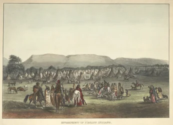 Encampment of Piegan Indians, pub. 1842