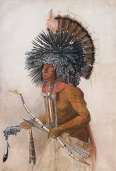 Pehriska-Ruhpa, Hidatsa Warrior, in Costume of the Dog Dance