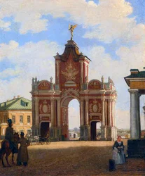 The Red Gate in Moscow, 1844