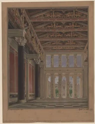 Athens, Acropolis. Palace of King Otto of Greece. State room