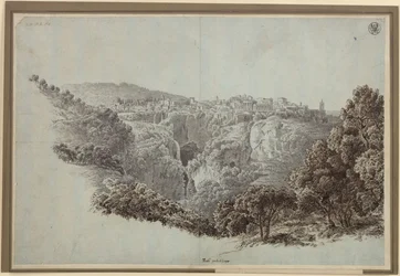 View westward from Monte Catillo across the valley of the Anio (Aniene) towards Tivoli