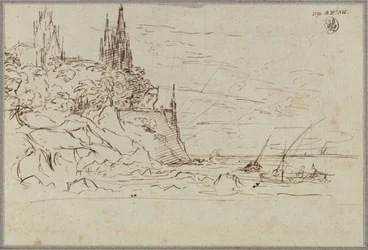 A Gothic Church on a Steep Sea Coast