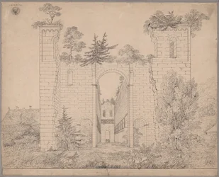 Ruins of Paulinzella Abbey. View into the nave from the east