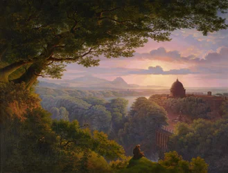 Landscape with Pilgrim (Copy after Karl Friedrich Schinkel)