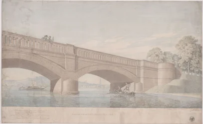 Potsdam. Glienicke Bridge. Perspective view