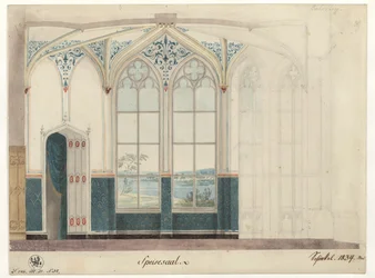 Potsdam. Babelsberg Palace. Dining Room. Wall Decoration