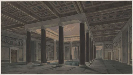 Orianda Palace in Crimea. Antique Design. Large Atrium