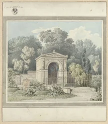 Zeitz. Design for the Tomb Monument of Johann Friedrich Delbrück. View