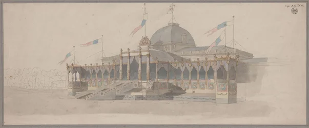 Tent for the ceremonial presentation of the legionary eagles on the Champ de Mars in Paris on 5 December 1804