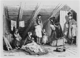 Visiting the poor, illustration from 