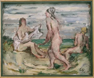 Three Female Nudes on the Beach