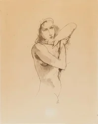 Female Nude with Raised Left Arm