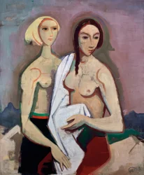 Two Girls on a Hill